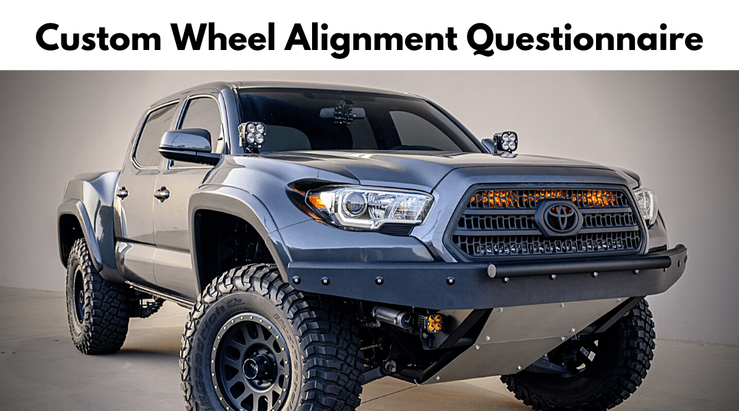 Custom Wheel Alignment Questionnaire Dales Alignment and Brake 6045309160 Suspension and