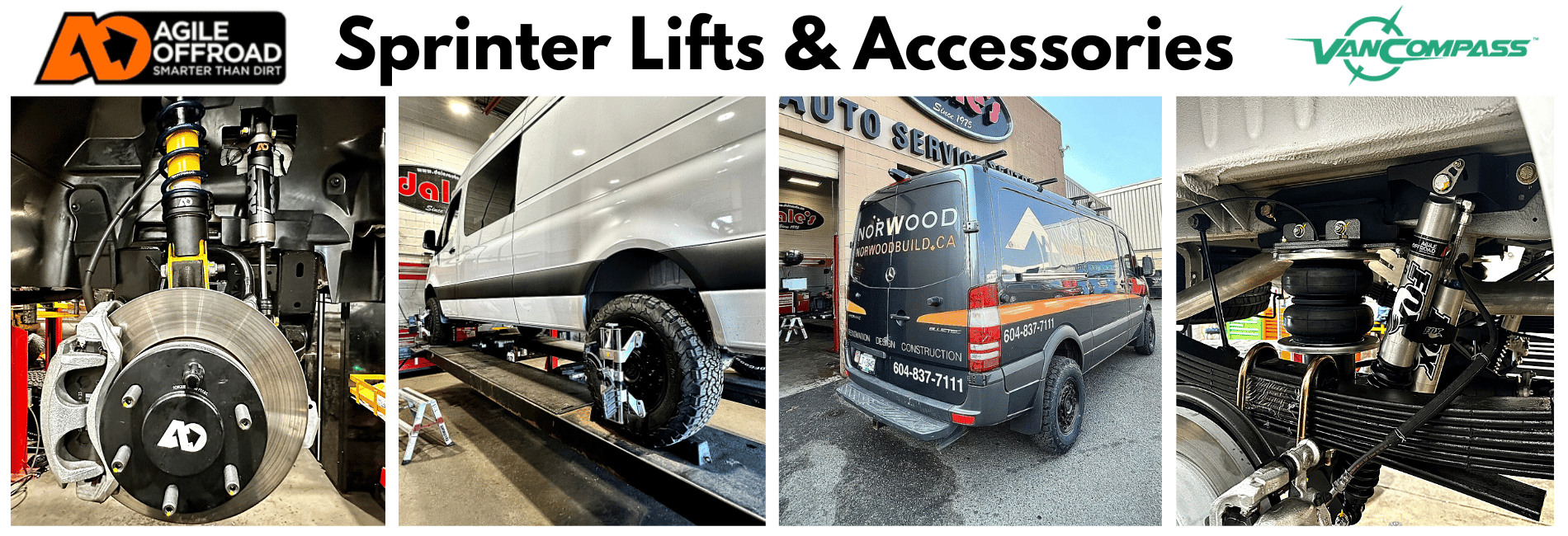 Sprinter Van Suspension Upgrades Aldergrove | 604-530-9160 | Dales Auto Service 604-530-9160 | Auto Repair, Brakes, Tires, Wheel Alignment Service Near Me Surrey Bc Your Canadian Source for Sprinter Van Lifts & Accessories
