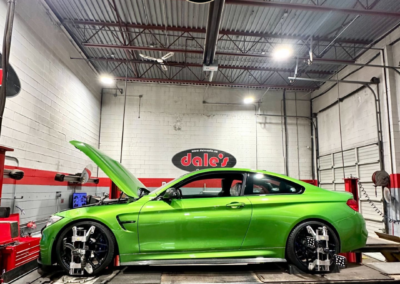 Java Green Bmw M4 Suspension Repair & Alignment | Dale's Auto Service | Dales Auto Service 604-530-9160 | Auto Repair, Brakes, Tires, Wheel Alignment Service Near Me