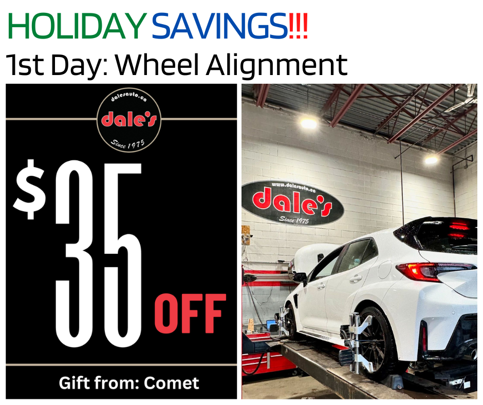 30% off Wheel Alignment Dale's Auto Service Dec 13 (2)