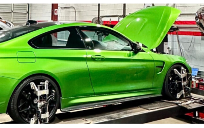 Java Green BMW M4 Suspension Repair & Alignment