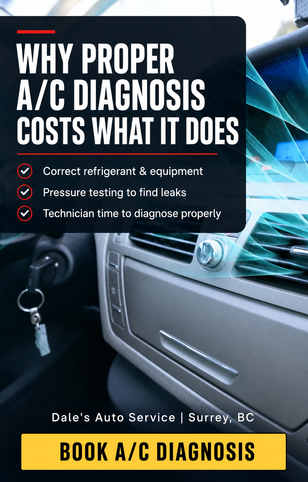 Ac diagnosis at dales auto service