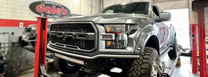 Ford truck service and wheel alignment at Dale's Auto Service Surrey